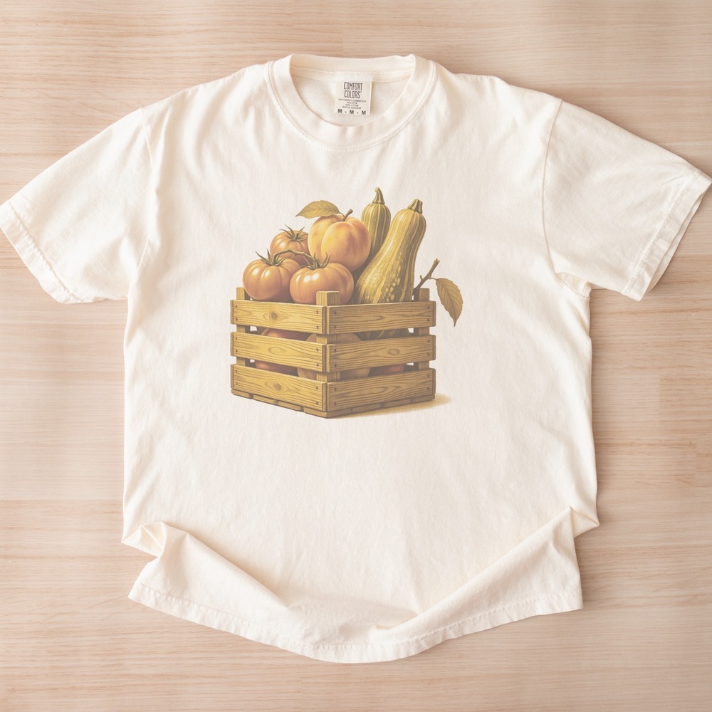 Heirloom Tomatoes Spilling from a Wooden Crate Tee